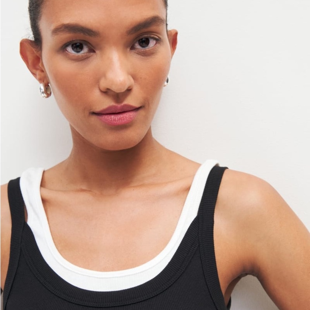 Reformation Myles Tank Top b&w Medium NWT